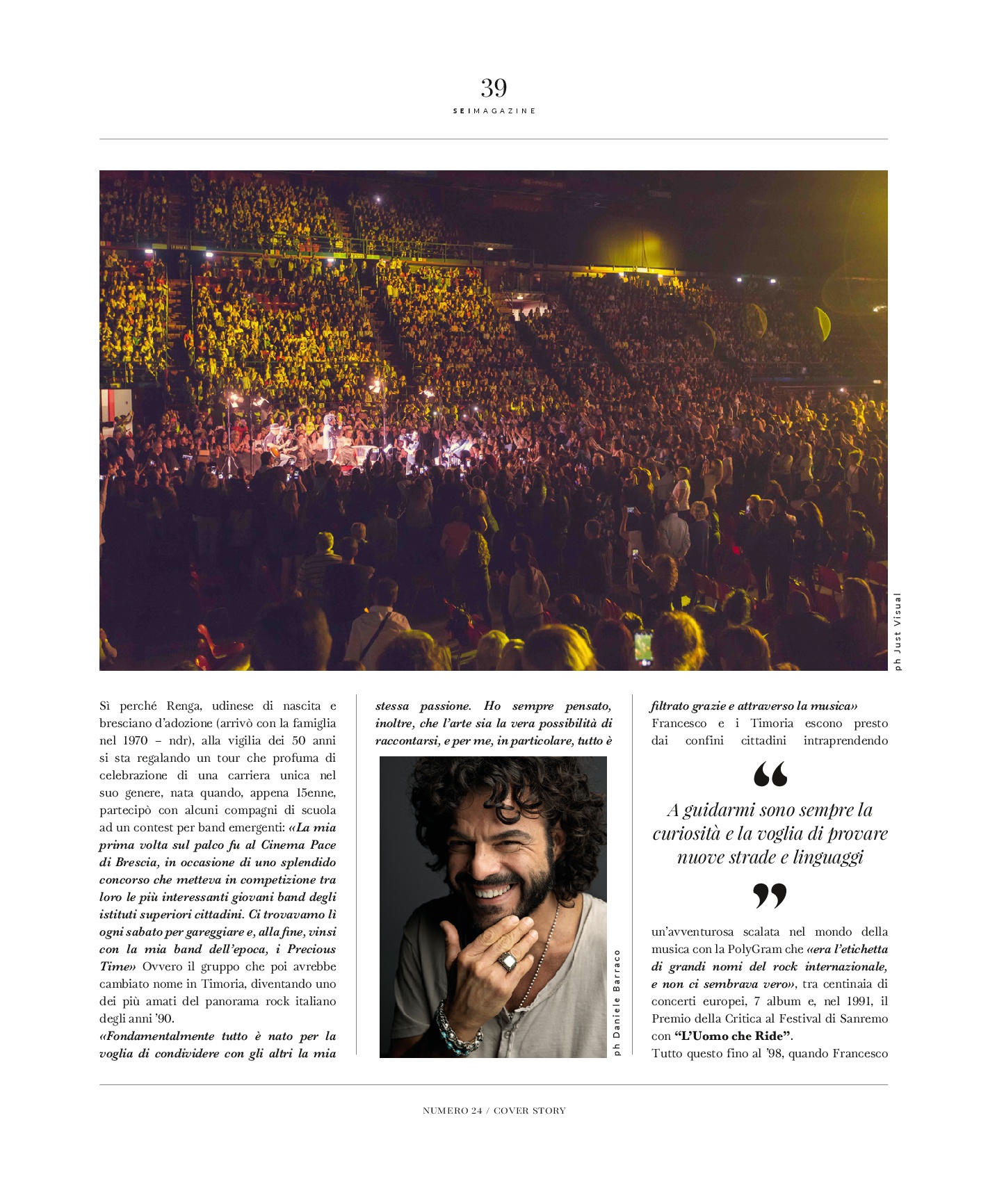 intervista a Francesco Renga sei magazine cover story scriverò il tuo nome tour ilaria rebecchi